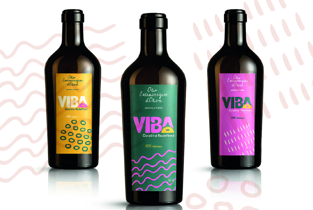 Le tre bottiglie VIBA Verde, Ambra e Rosa
